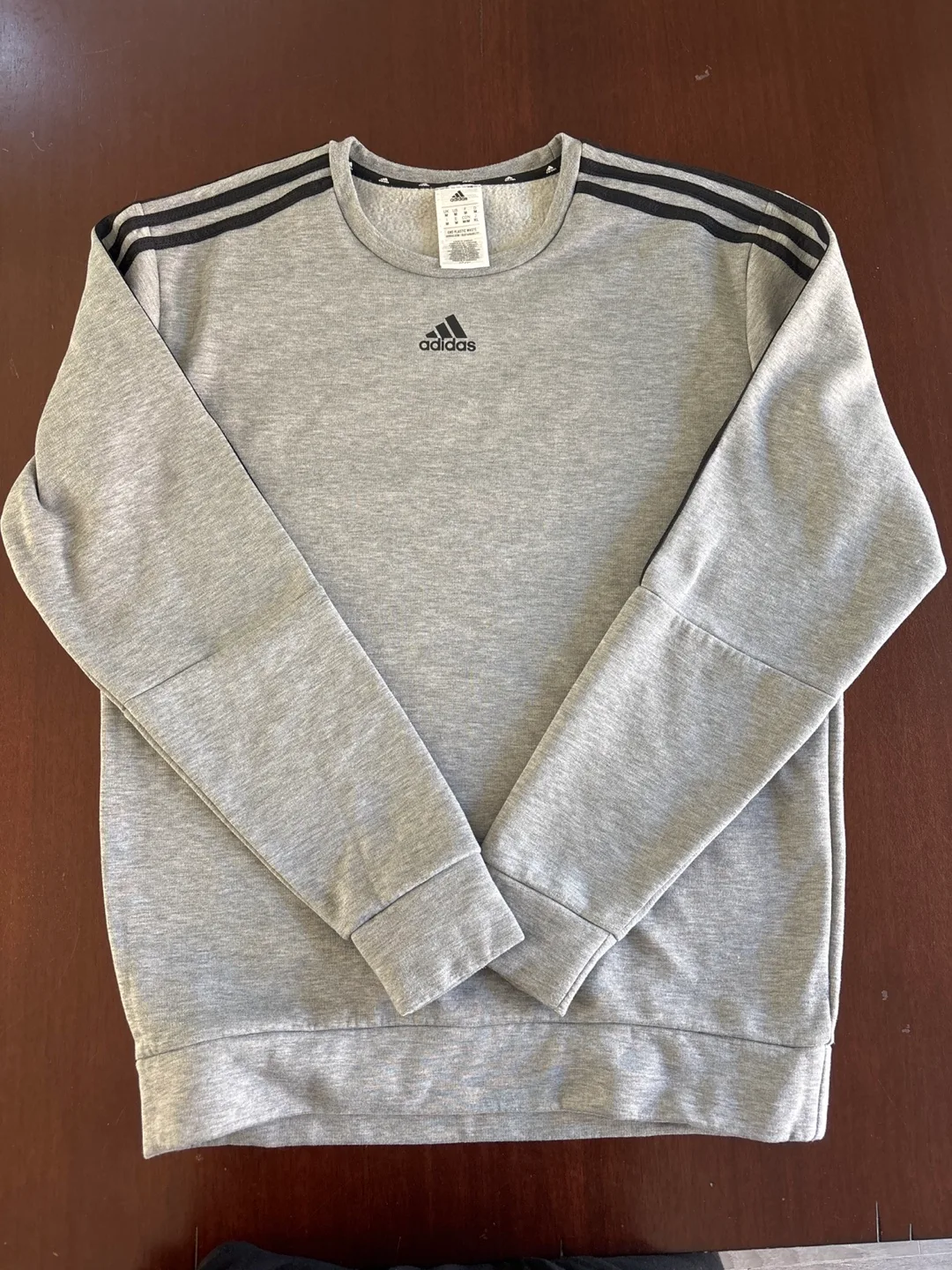 Adidas Grey Crewneck Sweatshirt thumbnail