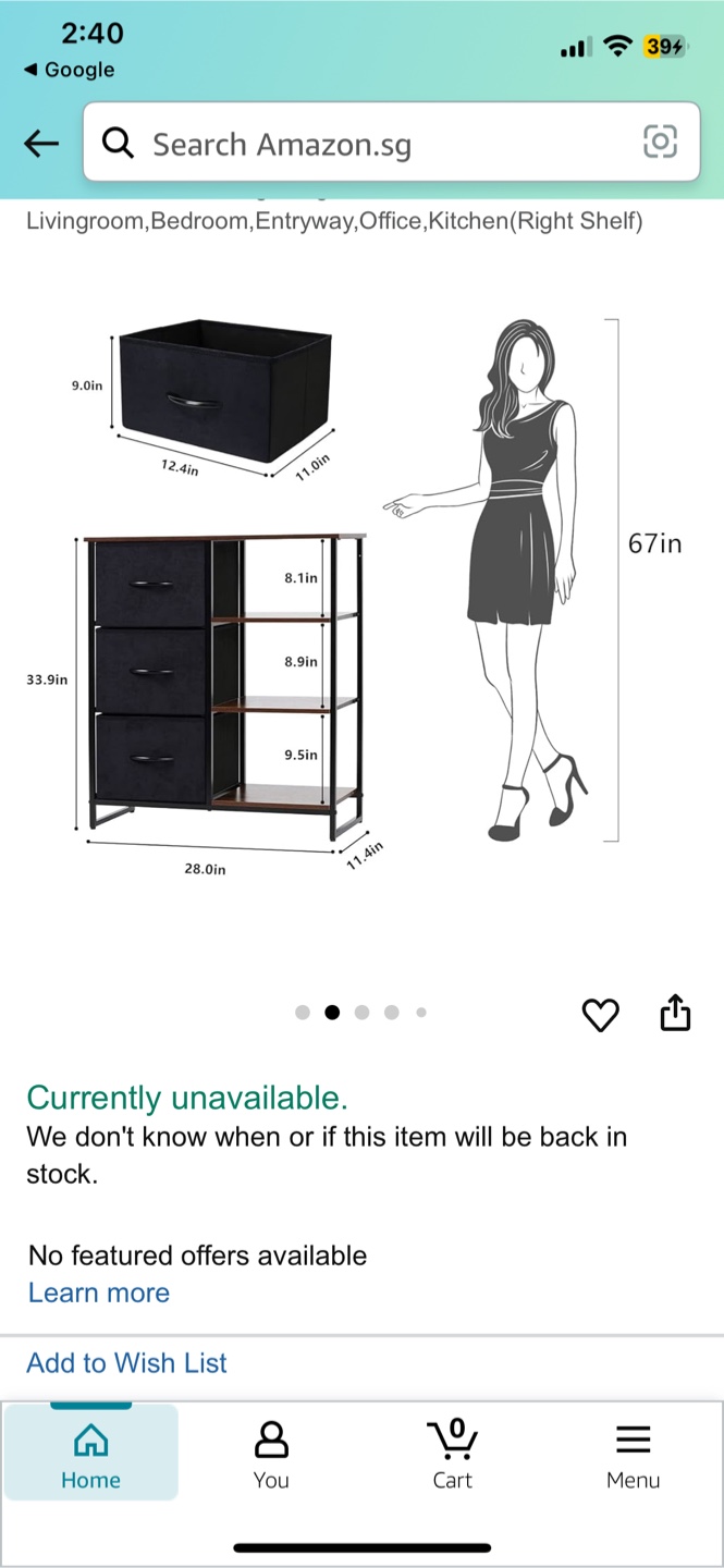 3-Drawer Storage Dresser - photo 2