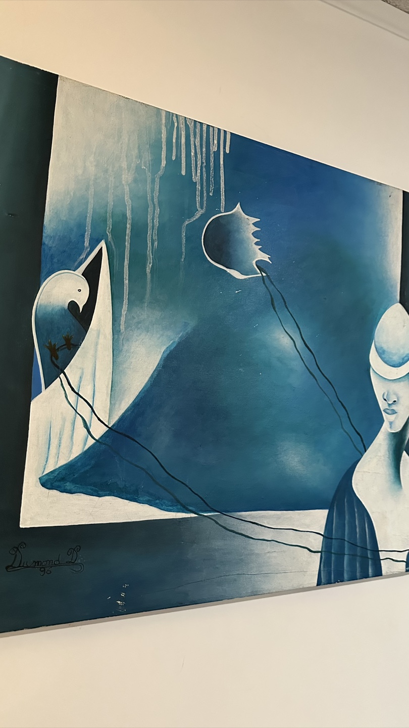 Blue Abstract Art - Signed Original Painting by Desmond D - photo 2