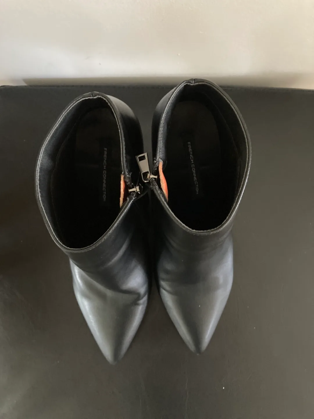 French Connection Black Leather Ankle Boots image indicator(5)