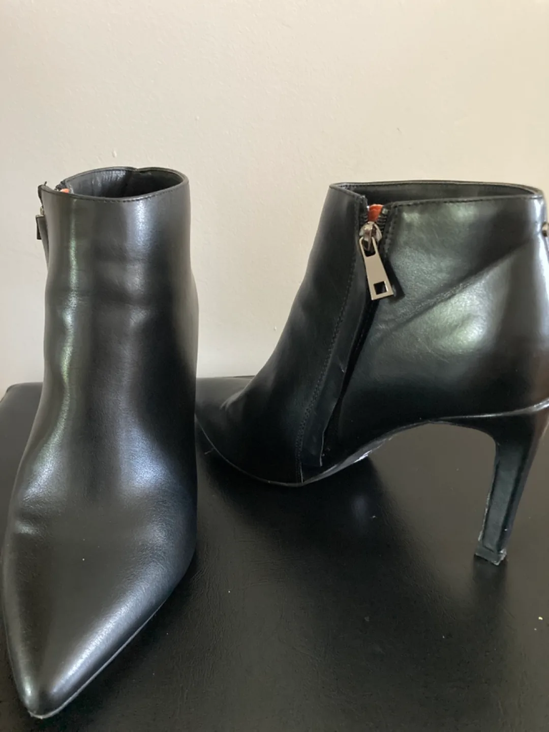 French Connection Black Leather Ankle Boots image indicator(3)