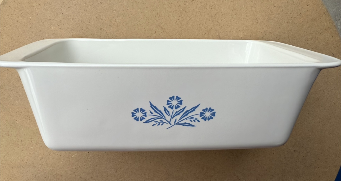 Vintage cornflower blue Corningwear bread pan - photo 2