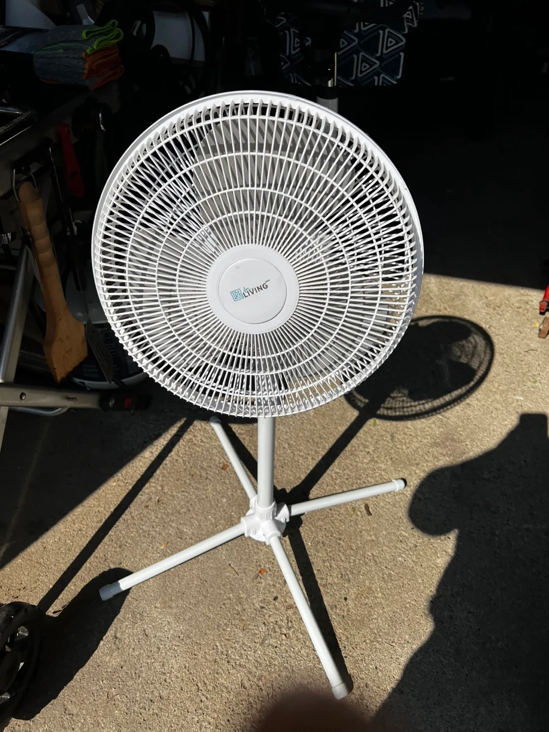 Living Basics White Stand Fan image indicator(2)