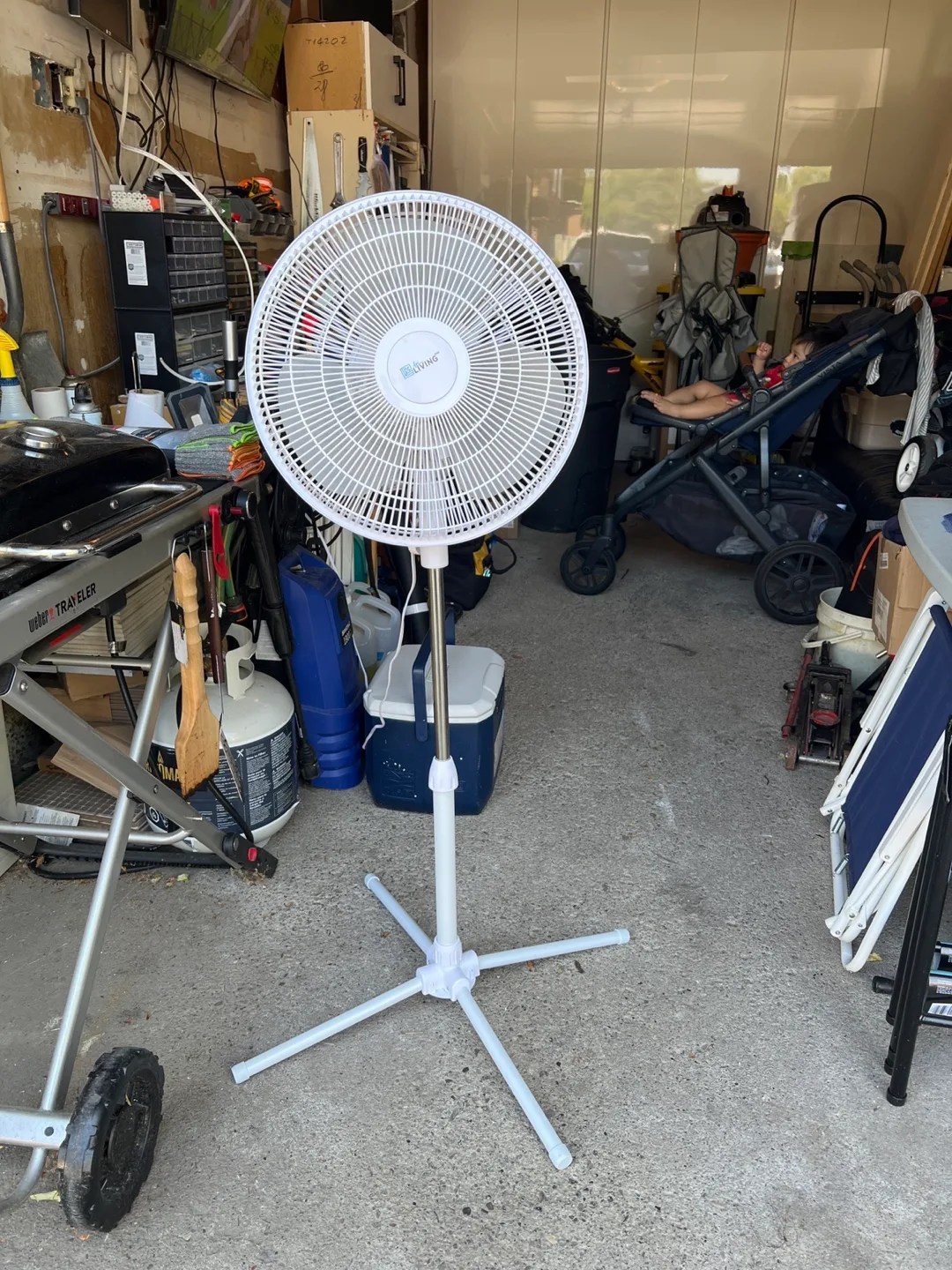 Living Basics White Stand Fan image indicator(3)