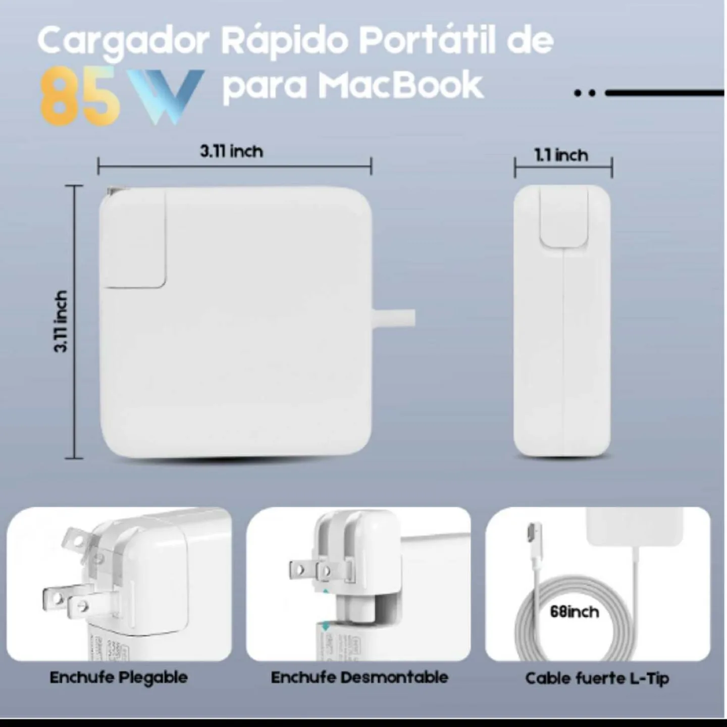 *Brand New* 85W L-shaped computer fast charging head image indicator(8)