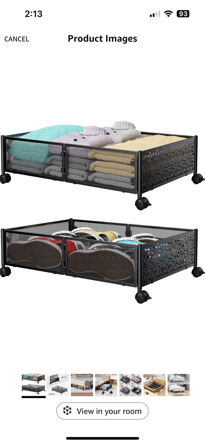 Under Bed Storage Organizer with Wheels - photo 2