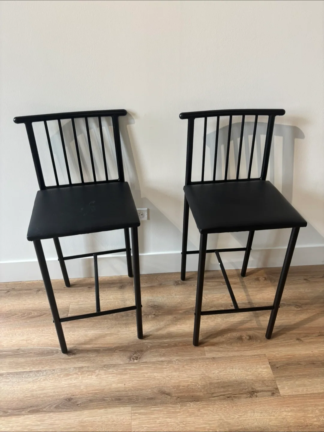 Black Bar Stools - Set of 2 thumbnail