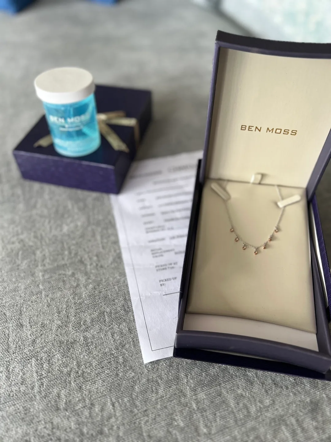 Ben Moss 10K White & Rose Gold Diamond Necklace thumbnail