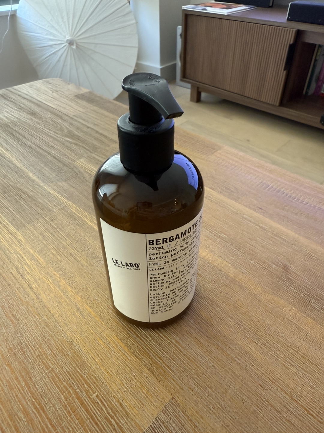 Le Labo Bergamote 237ml Perfuming Body Lotion