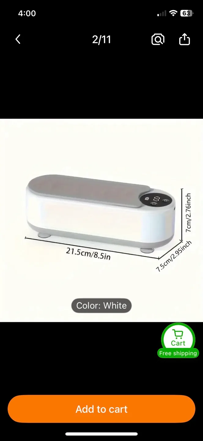New Ultrasonic Jewelry Cleaner - White image indicator(5)