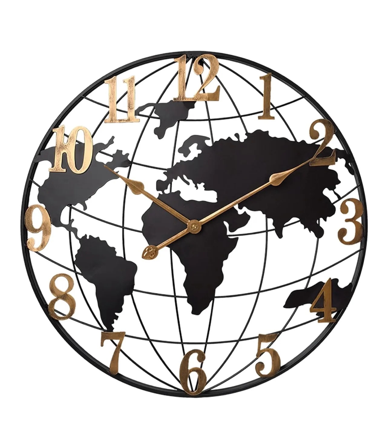 24 inch World Map Metal Wall Clock - New in Box thumbnail