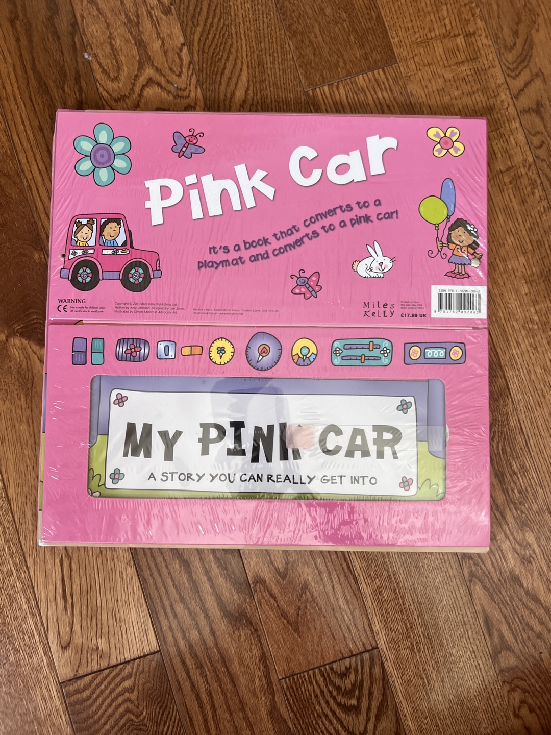 Convertible Pink Car Book & Playmat