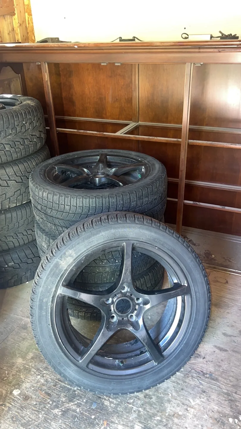 Set of 4 Michelin Tires 225/45R17 with Black painted alloys thumbnail