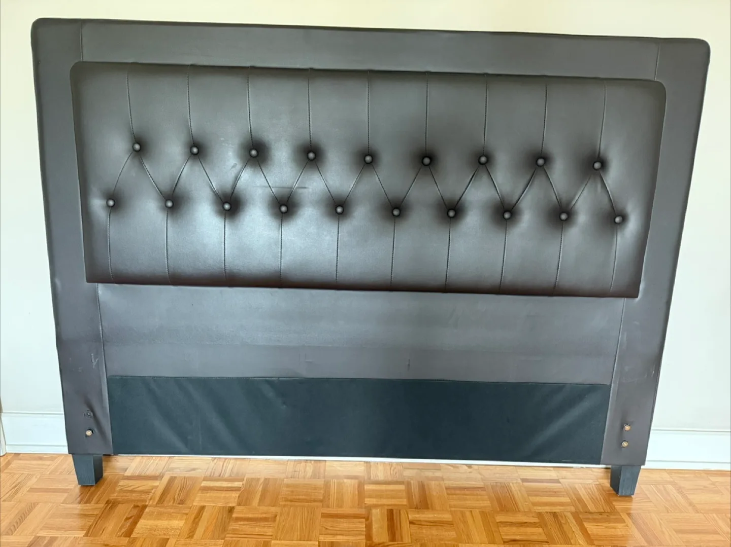 Brown Faux Leather Headboard thumbnail