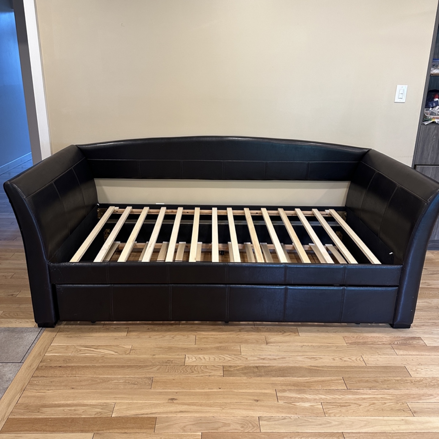 Montgomery Faux Leather Twin Daybed with Trundle (CAN DELIVER)