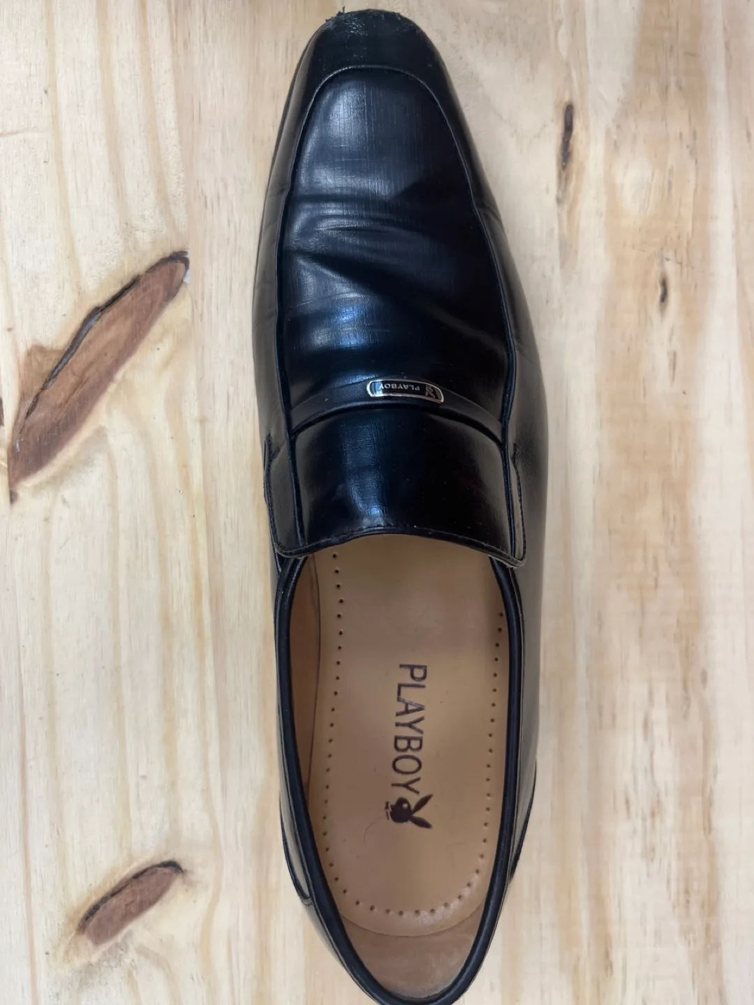 Playboy Black Leather Loafers - Size 270 thumbnail