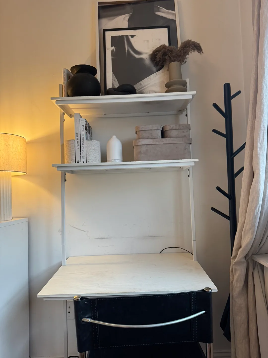 White Wall Mounted Shelf Desk thumbnail