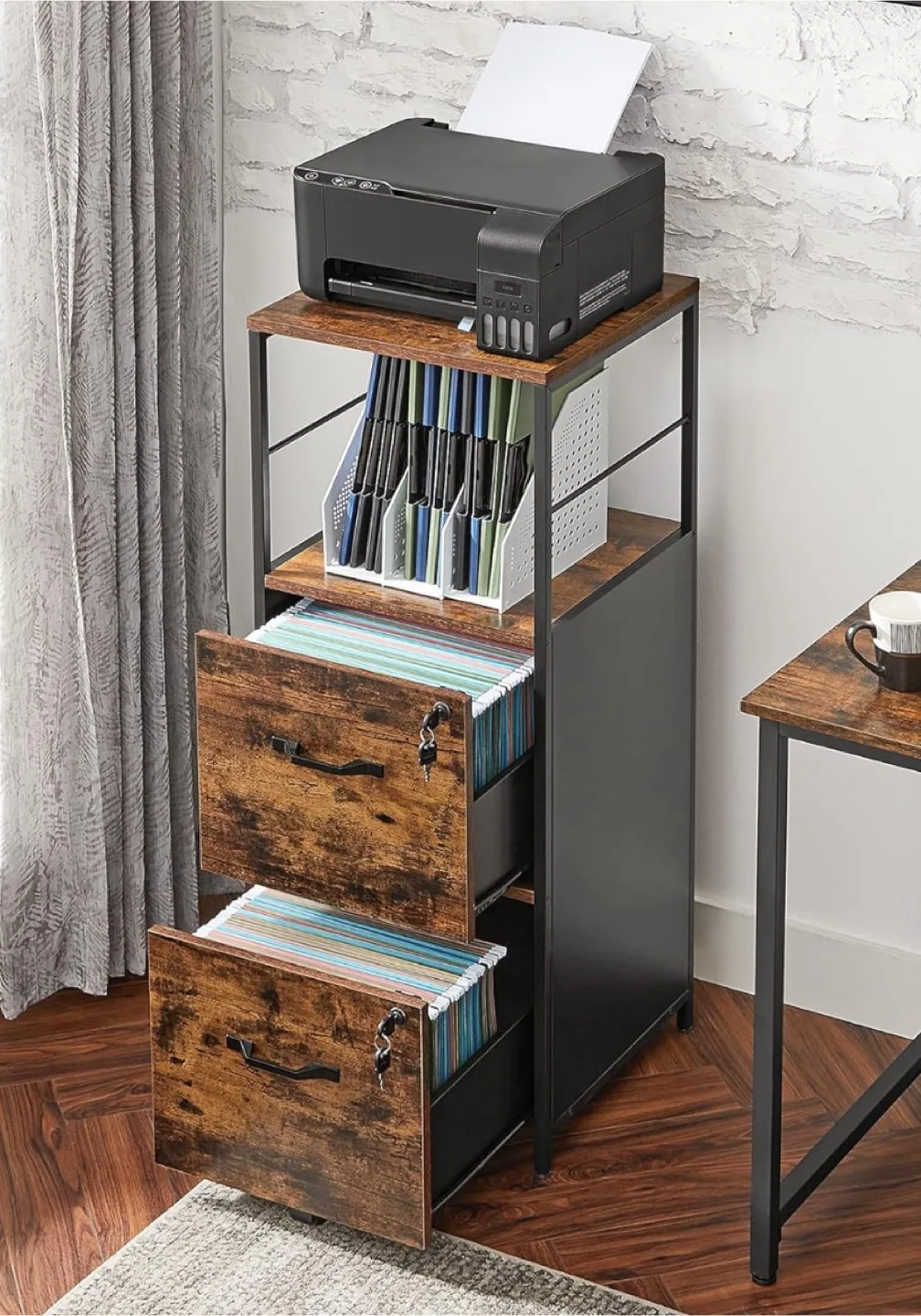 New Rolling File Cabinet with Lockable Drawers thumbnail