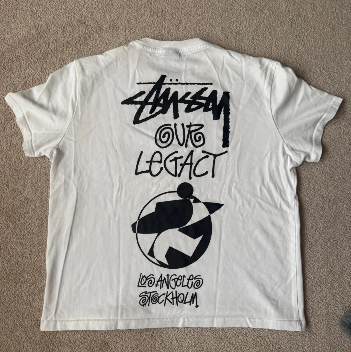 Stussy LA Stockholm T-Shirt - Size Small thumbnail