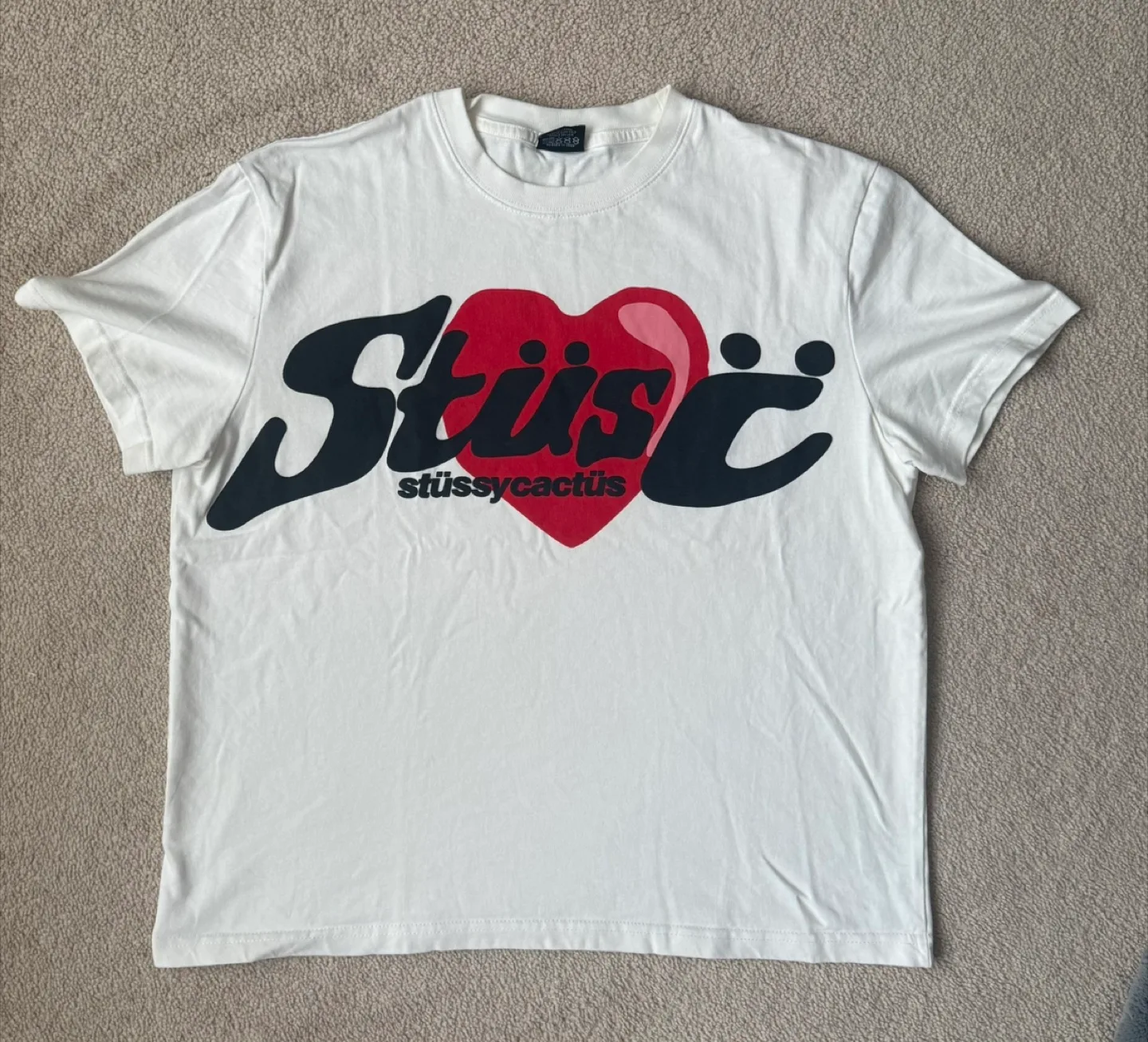 Stussy Cactus Heart T-Shirt - Size Small thumbnail