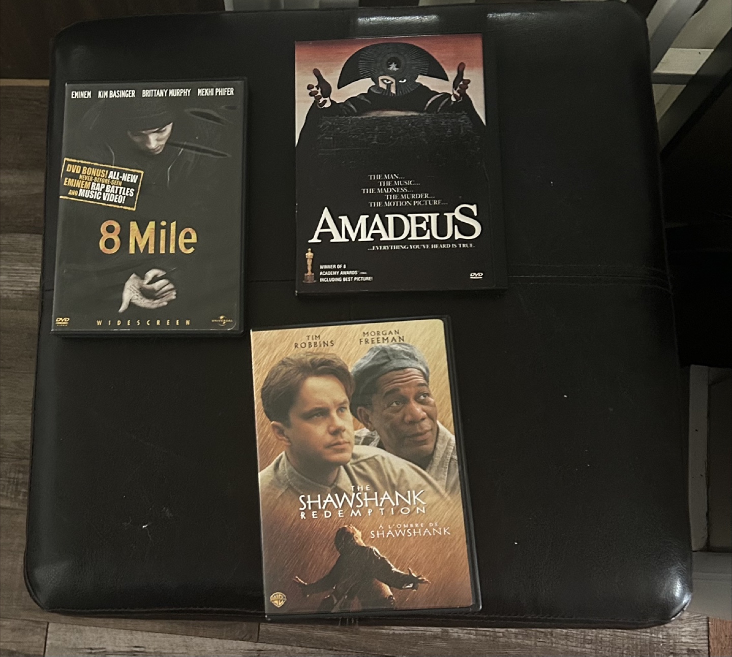 DVD Bundle: 8 Mile, Amadeus, Shawshank Redemption