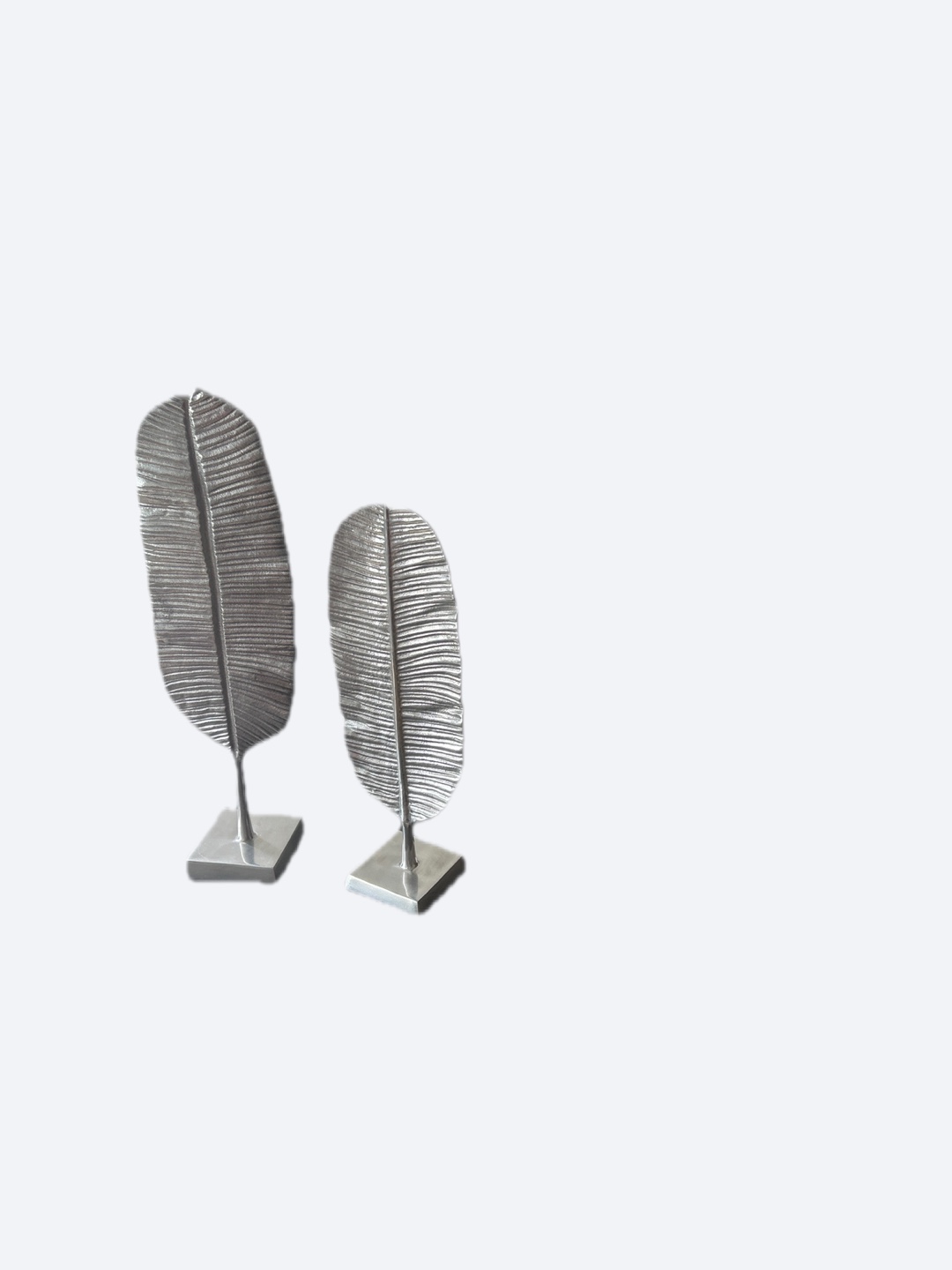 Metal Feather Decor - Set of 2