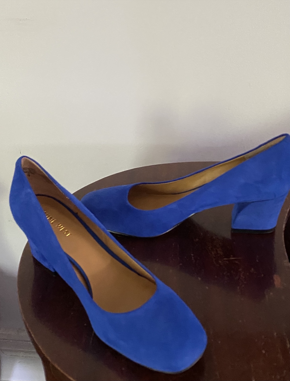 Nine West Blue Suede Heels