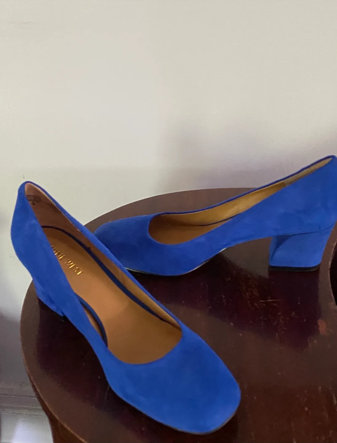 Nine West Blue Suede Heels