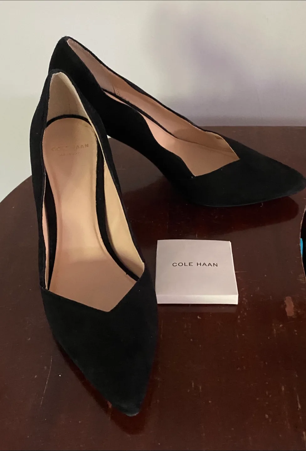 Cole Haan Black Suede Heels