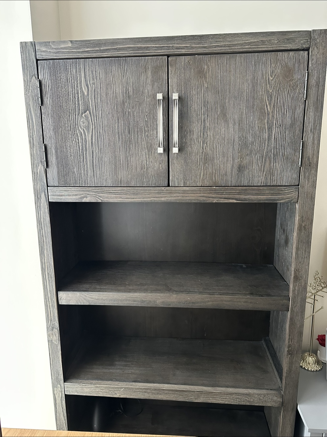 Wood Bookcase with Storage Cabinet - photo 2