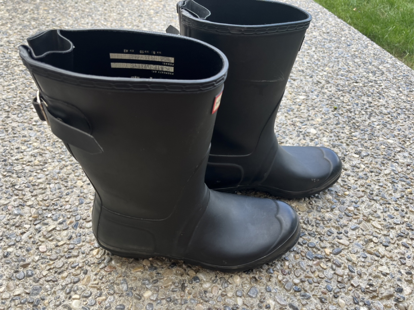 Hunter Black Rain Boots - Size 10 - photo 2