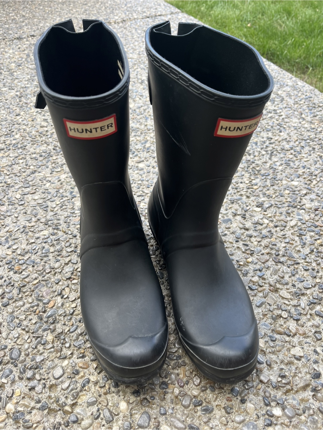 Hunter Black Rain Boots - Size 10