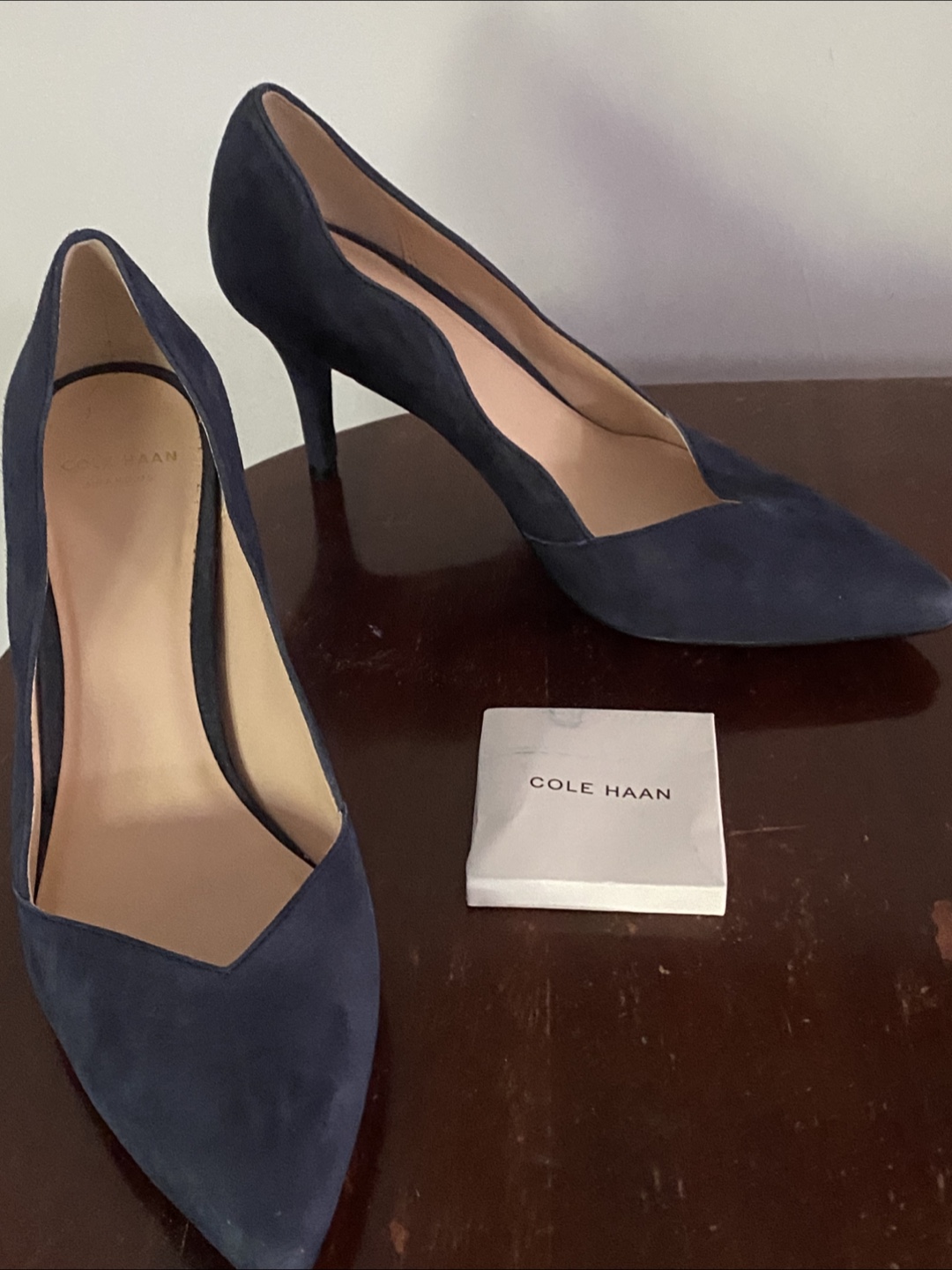 Cole Haan Blue Suede Heels