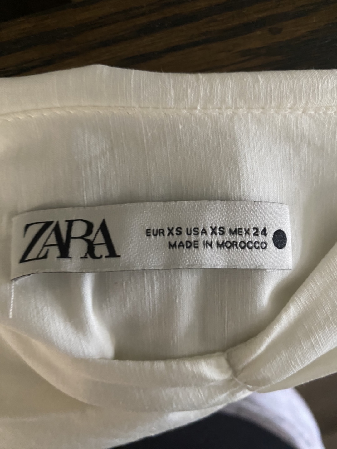 Zara White Ruched Dress - Size XS - photo 3