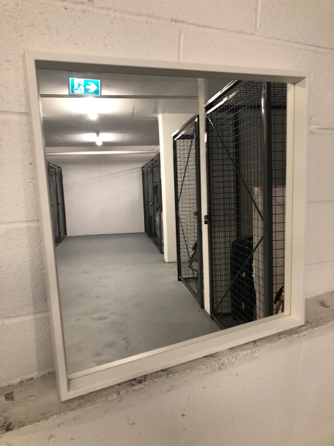 IKEA White Framed Wall Mirror thumbnail