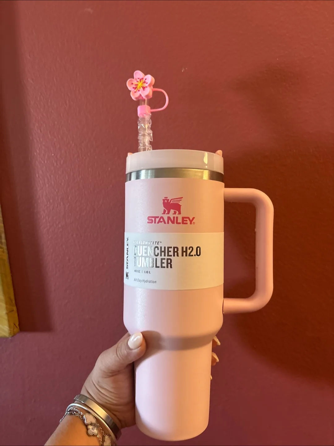 Authentic Stanley Quencher H2.0 Tumbler - 40 oz & straw cover image indicator(5)