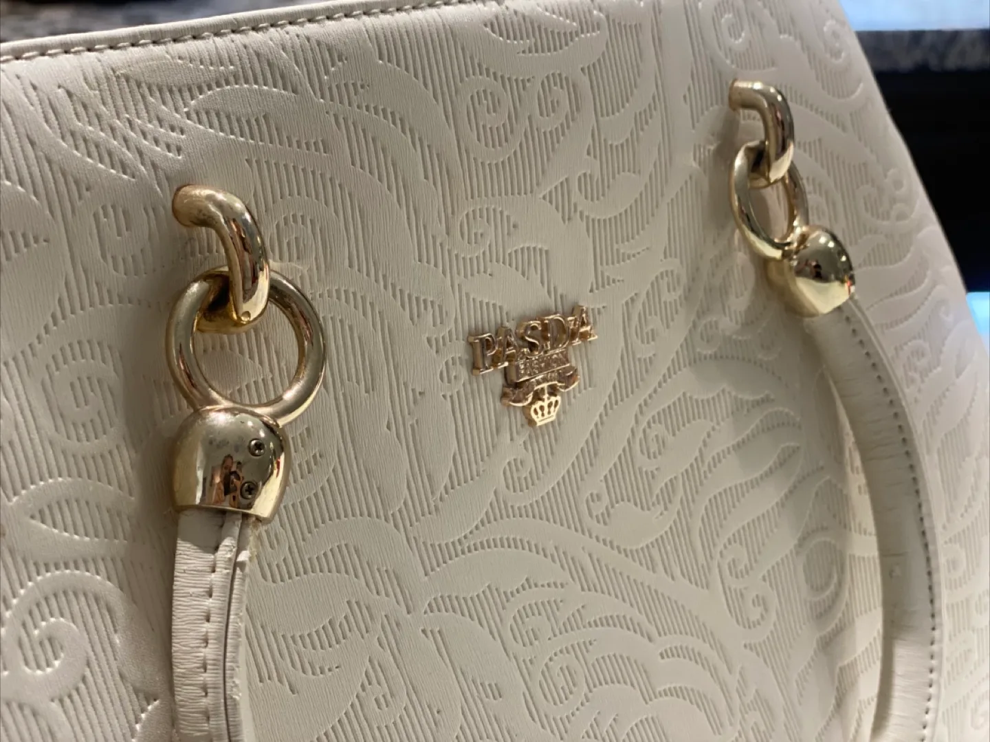 PASDA Cream Coloured Handbag thumbnail