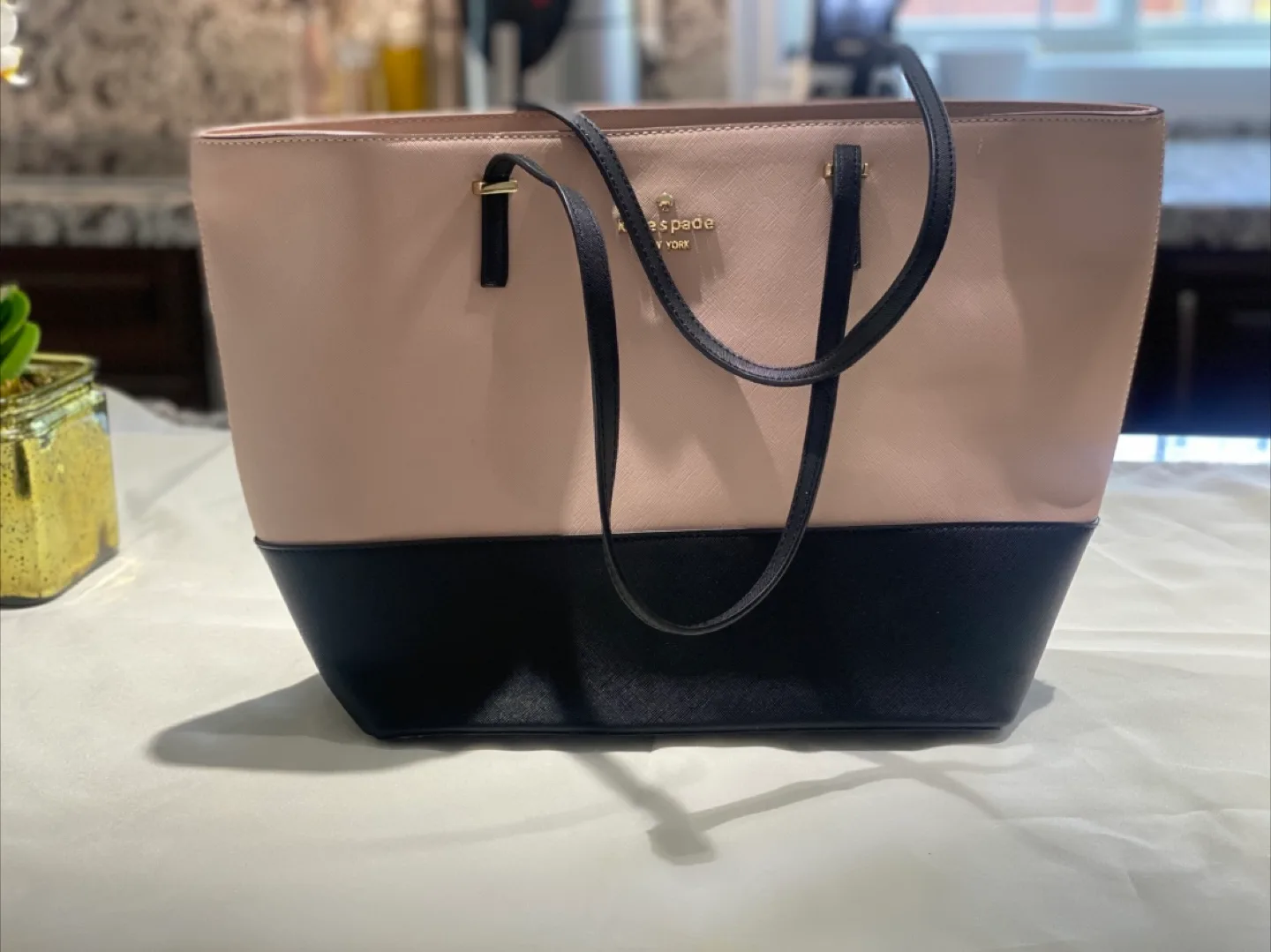 Kate Spade Tote Bag - Light Pink & Black thumbnail