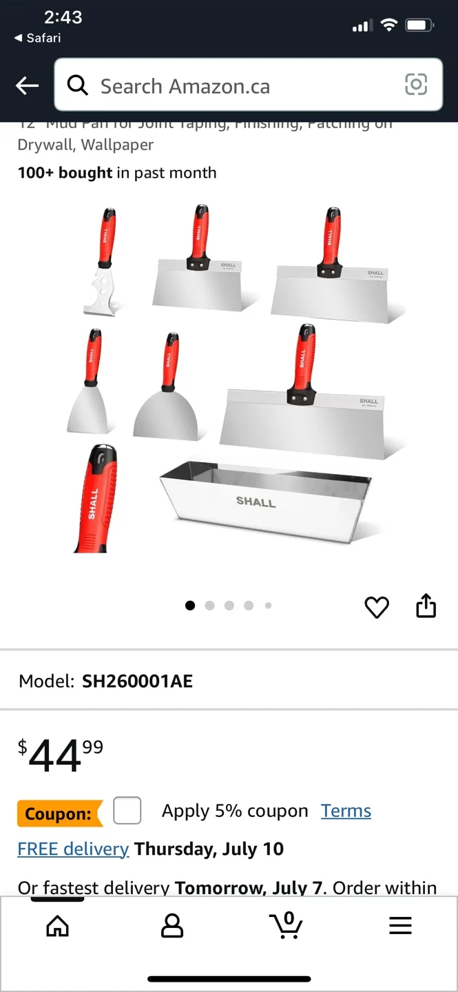 SHALL 7-Piece Drywall Tool Kit - New in Box image indicator(3)