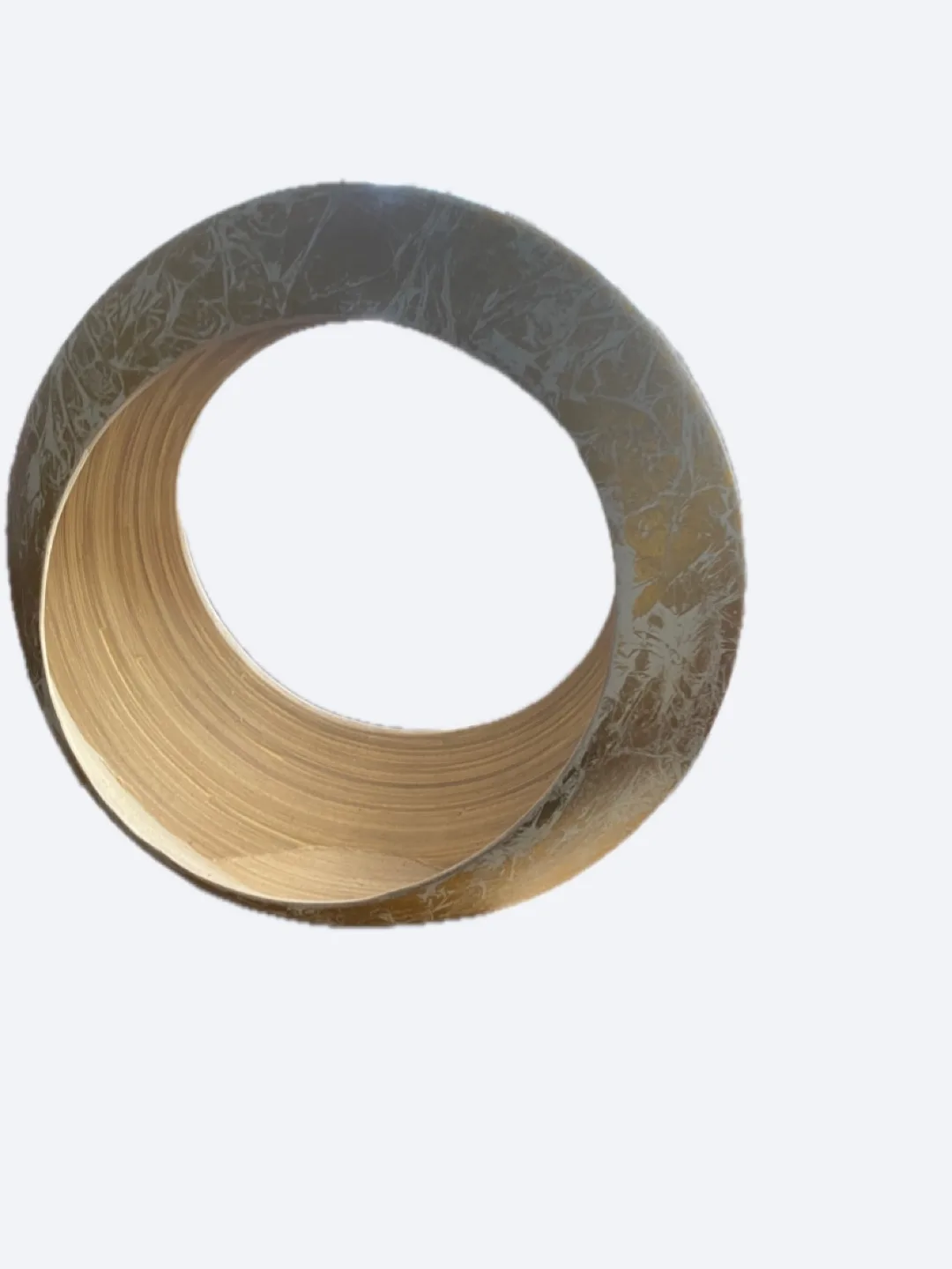 Decorative Gold & White Donut Sculpture thumbnail