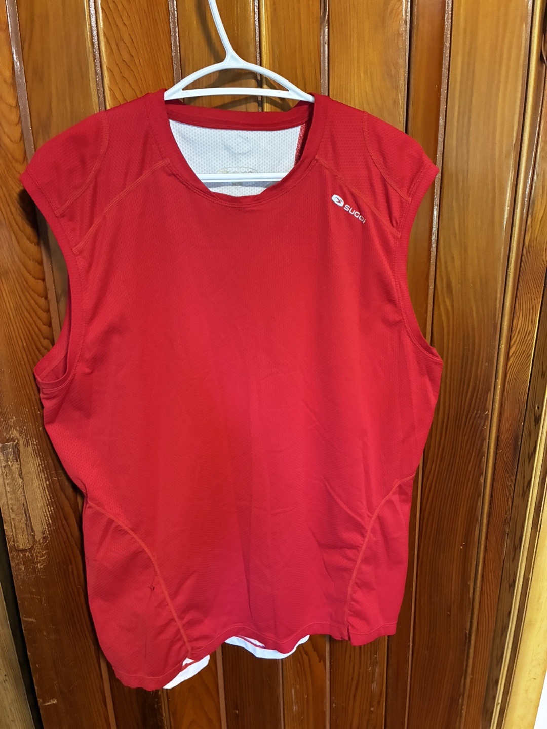 Sugoi XL/TG Red & White Sleeveless Top
