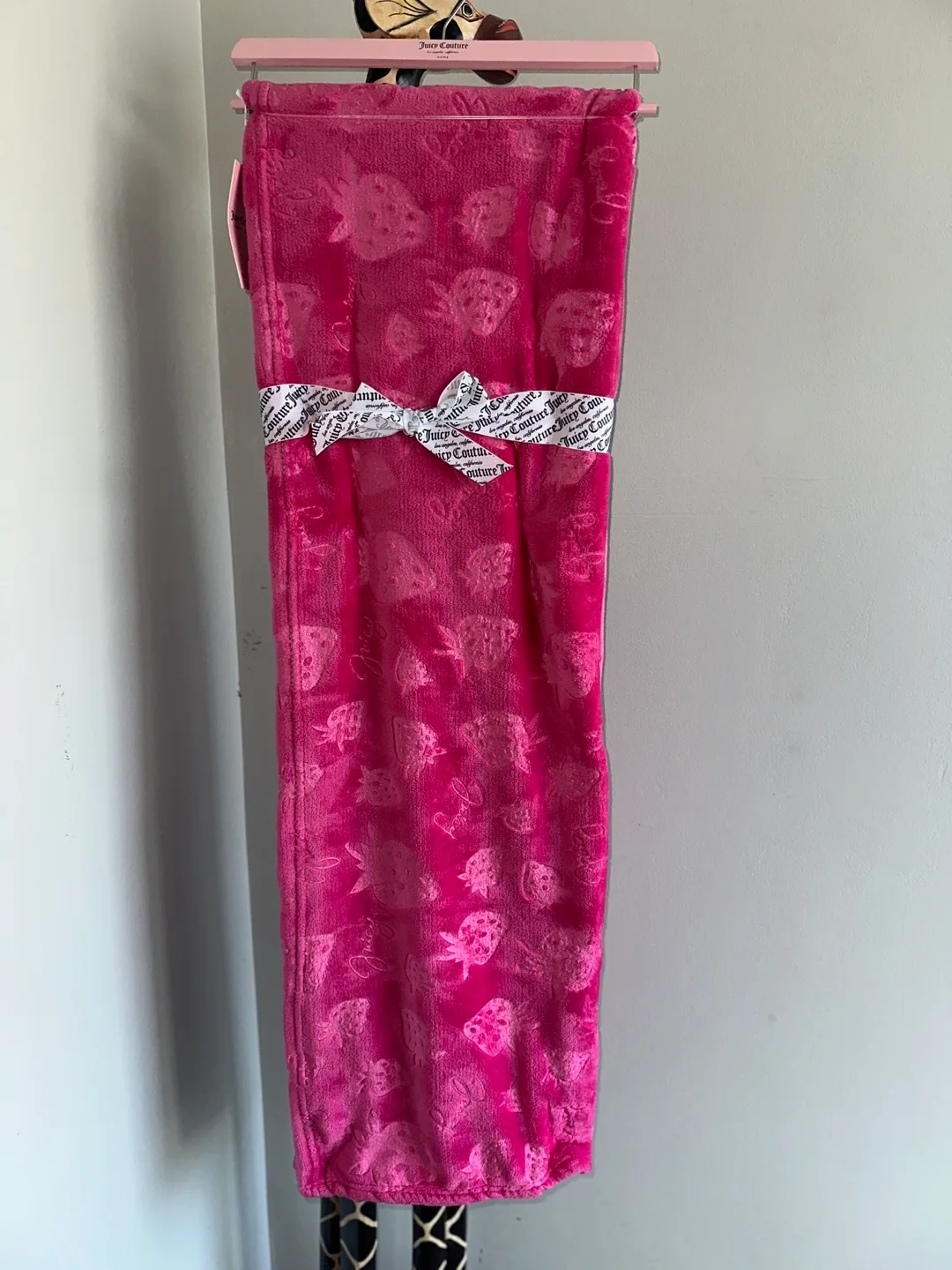 Juicy Couture Pink Strawberry Print Throw Blanket image indicator(4)