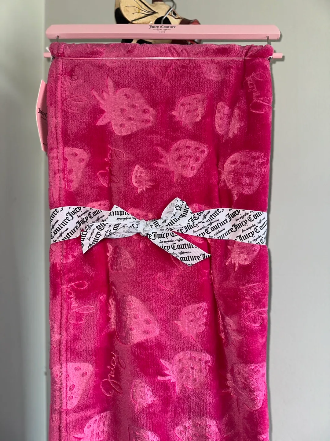Juicy Couture Pink Strawberry Print Throw Blanket image indicator(3)