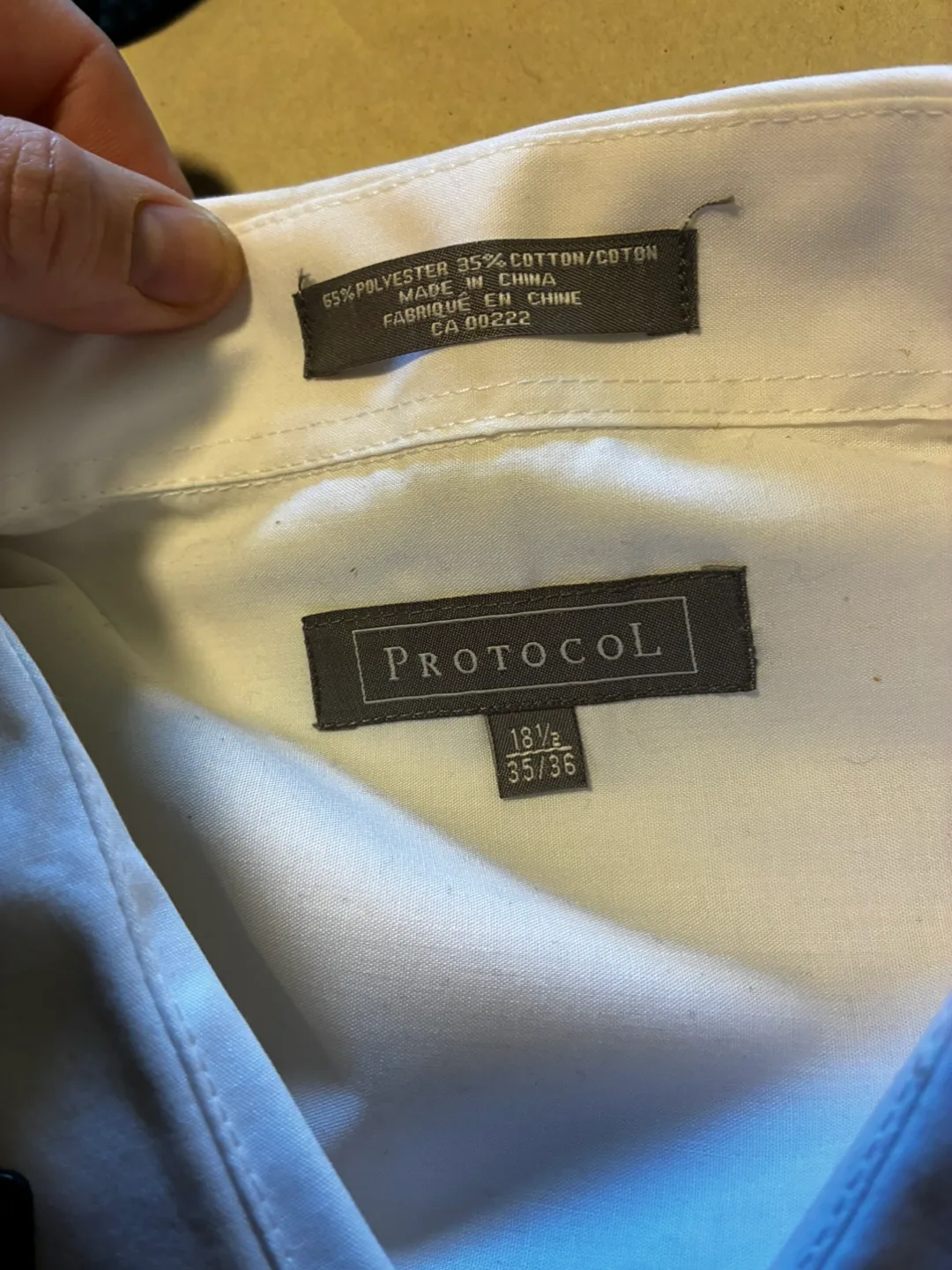 Protocol White Dress Shirt - Size 18 1/2 35/36 thumbnail