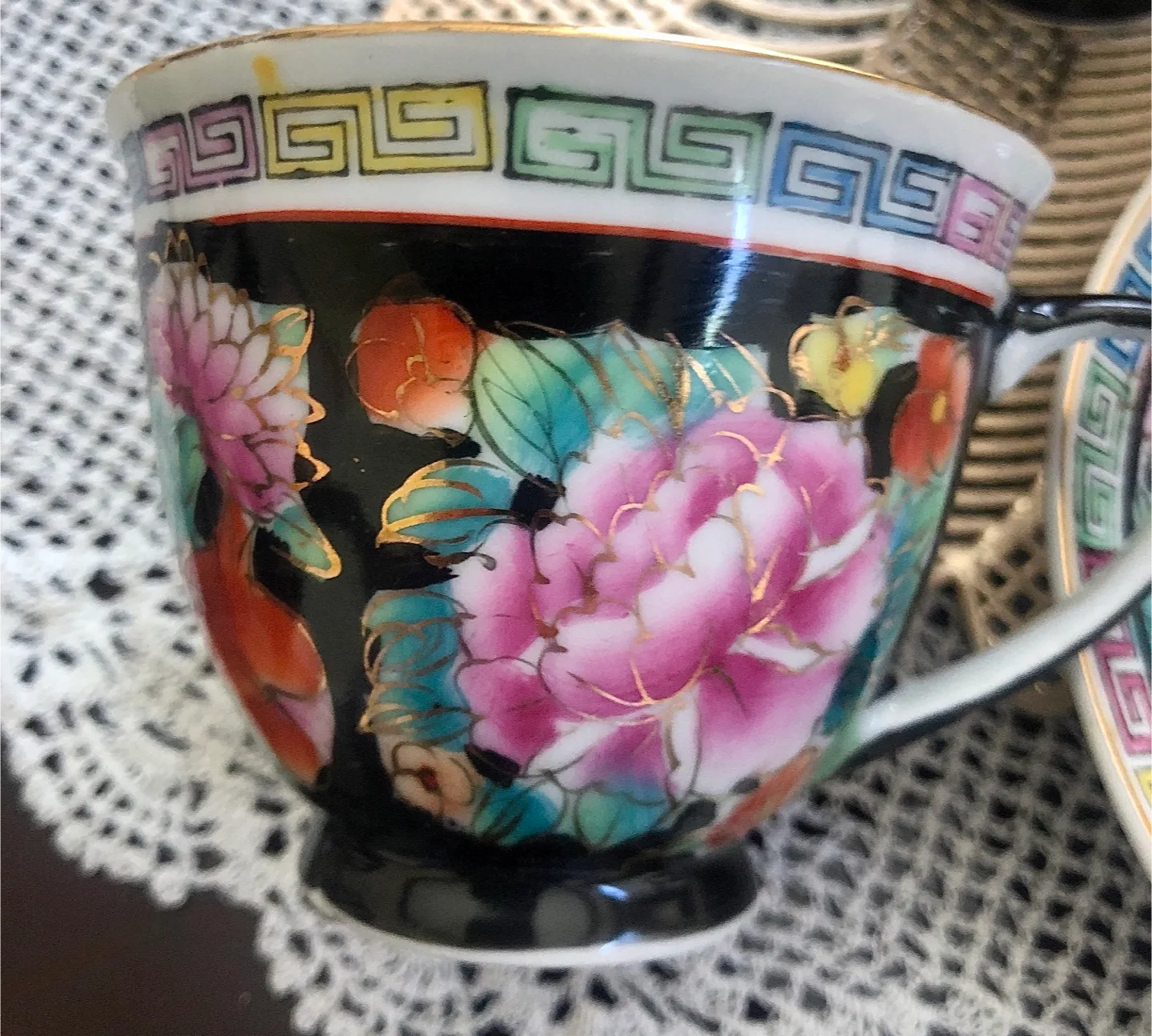 ***1960s **Famille Rose China TEA Set***** mint condition thumbnail