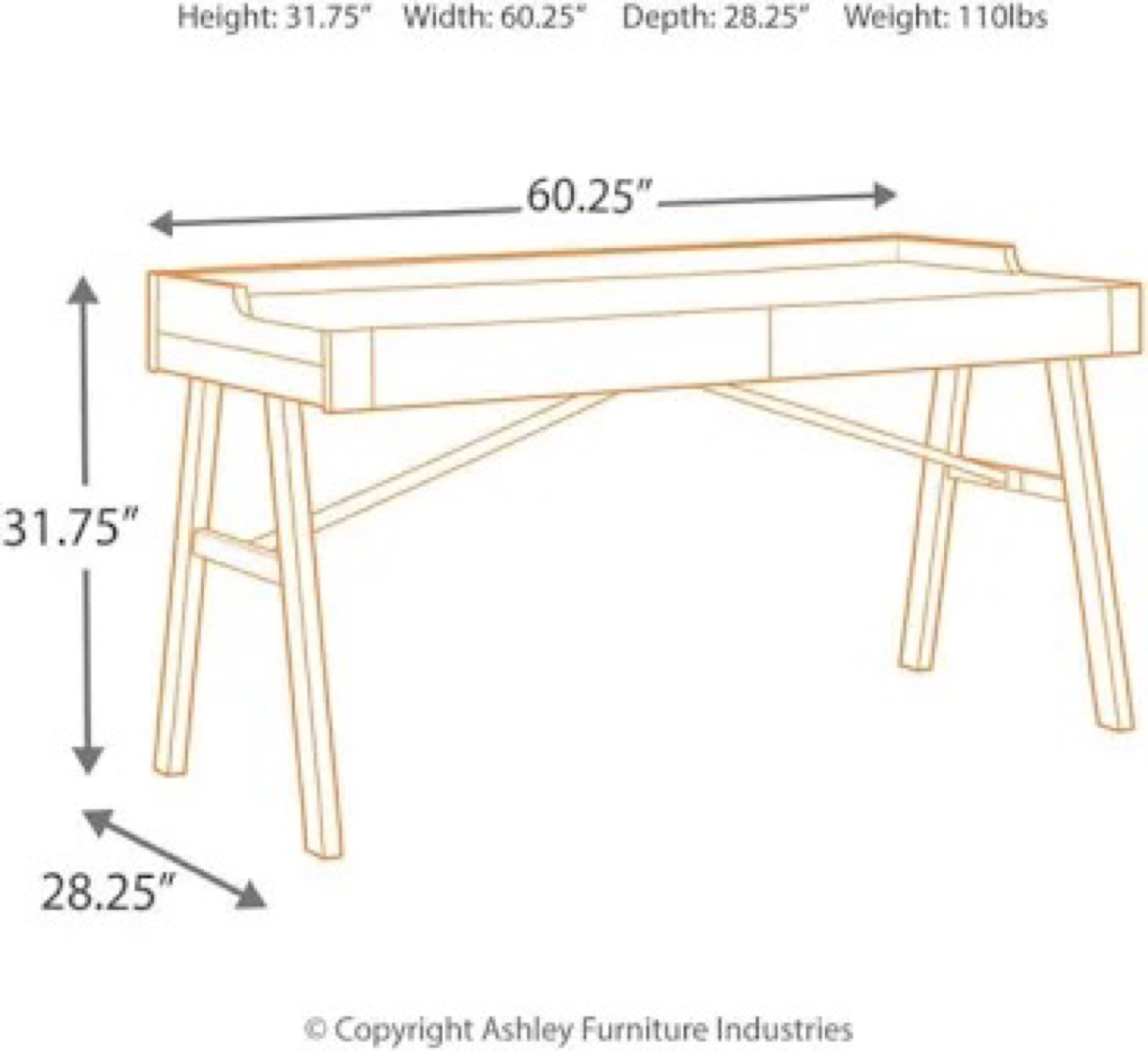 Ashley Furniture Desk - 60.25" Wide - photo 3