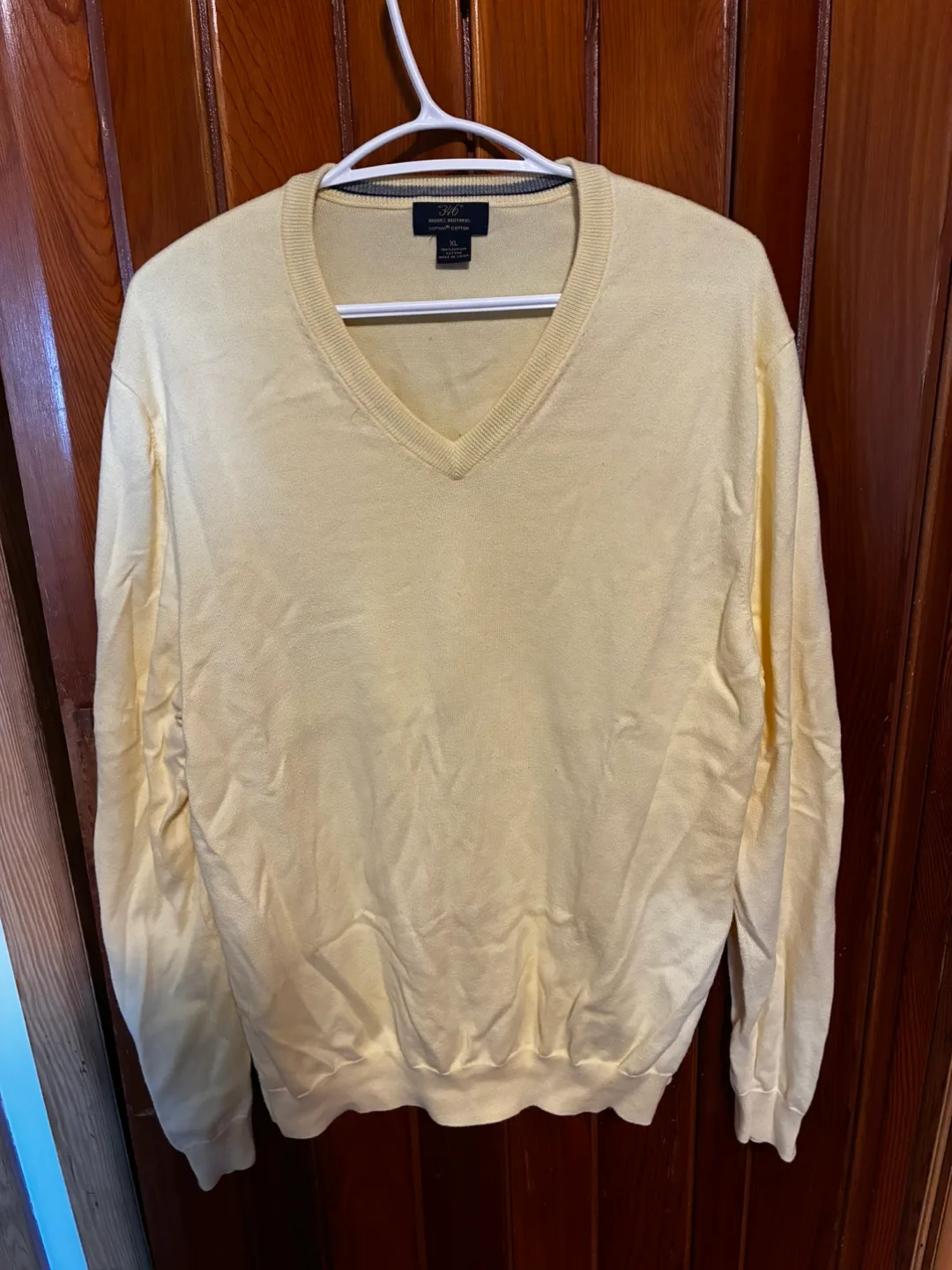 Brooks Brothers 346 Yellow Cotton Sweater - XL thumbnail