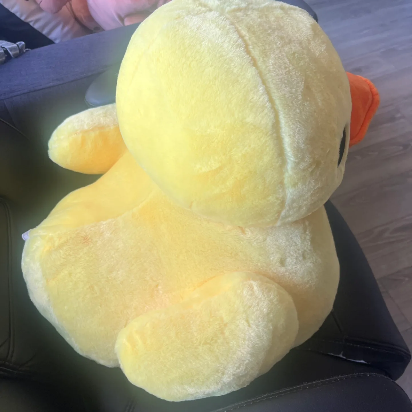 New Big yellow duck plush fluffy image indicator(2)