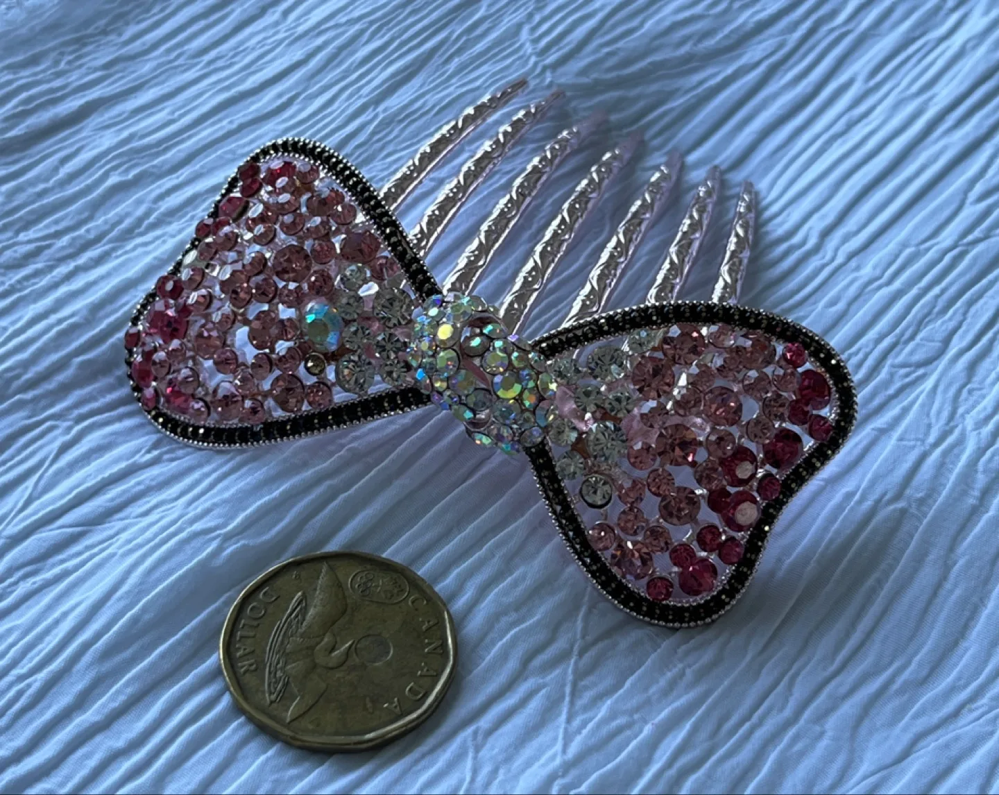 New Rhinestone Bow Hairpin image indicator(2)