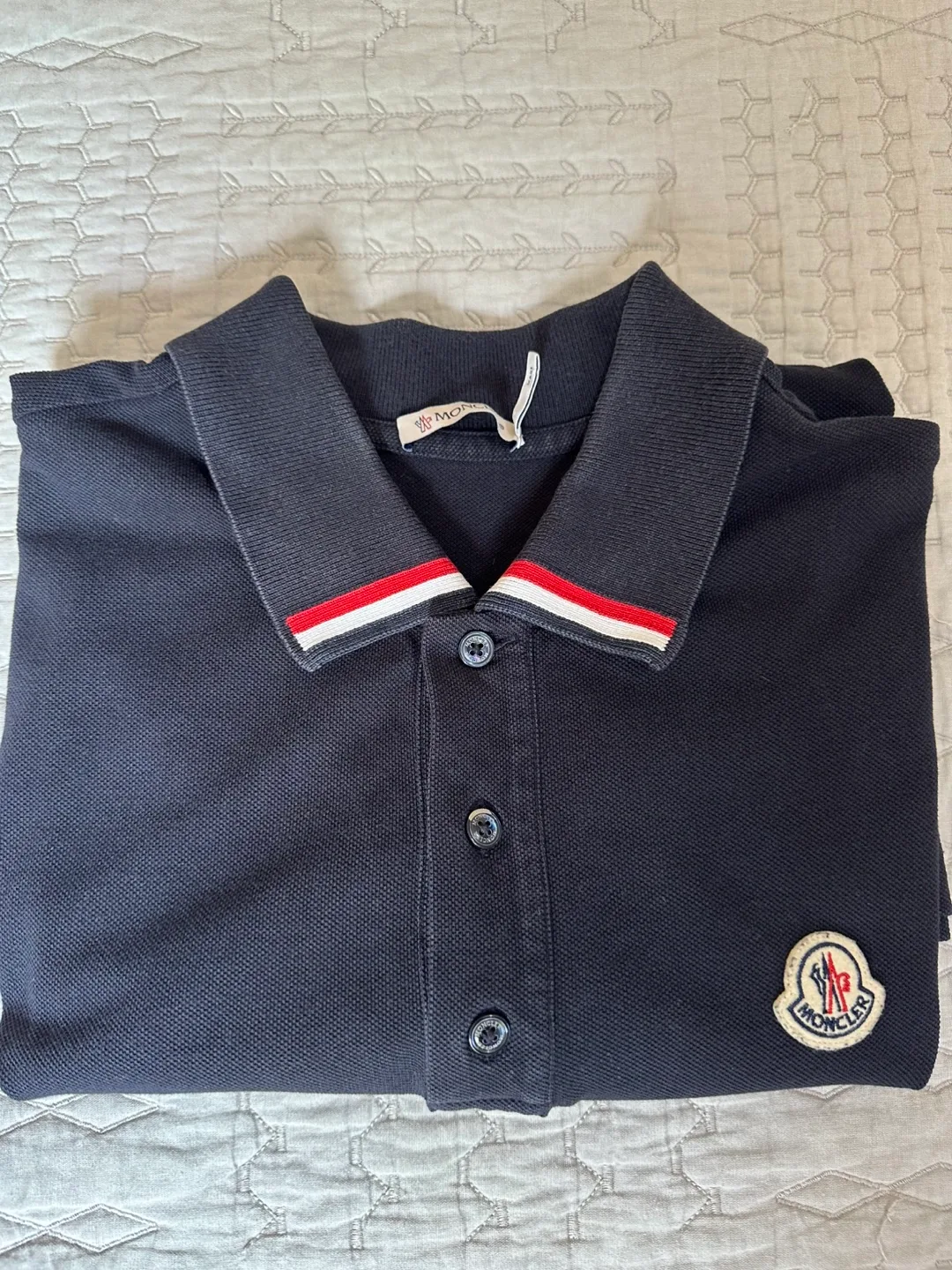 Moncler Navy Blue Polo Shirt thumbnail